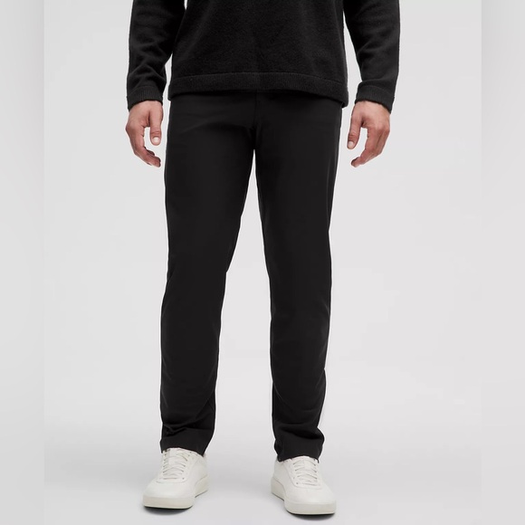 Lululemon ABC Pants Classic Fit 5-Pocket Men’s 36x33 Black Golf Travel Work - Picture 1 of 5